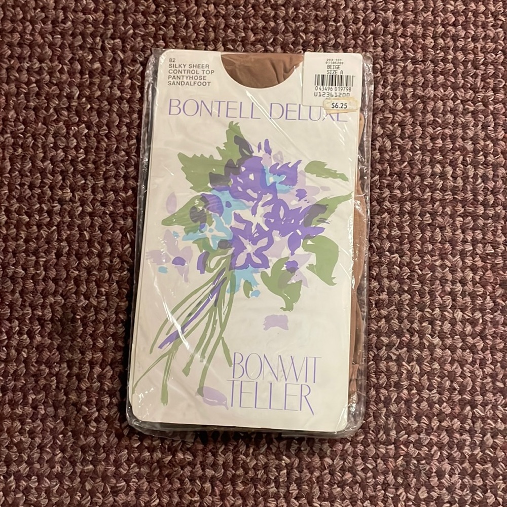 Bonwit Teller vintage pantyhose size A beige